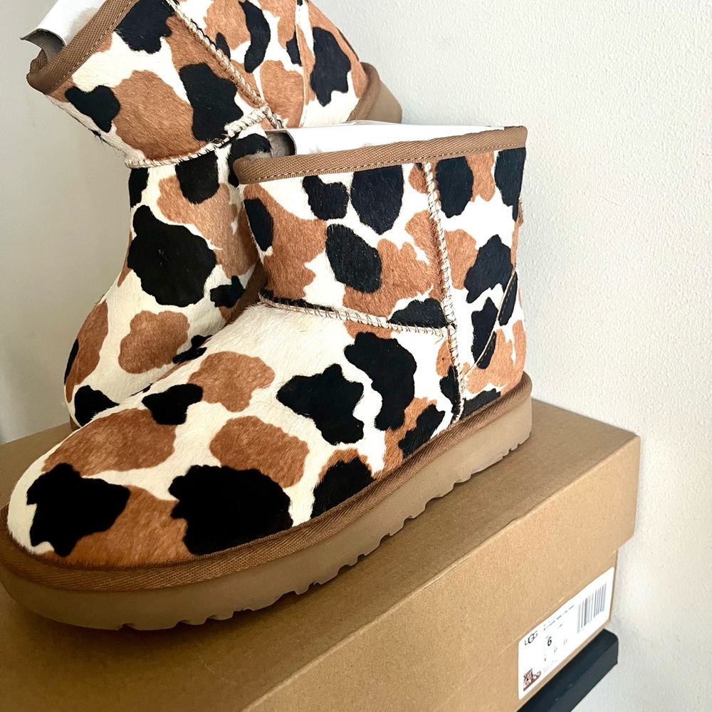 UGG Cow Print Boots